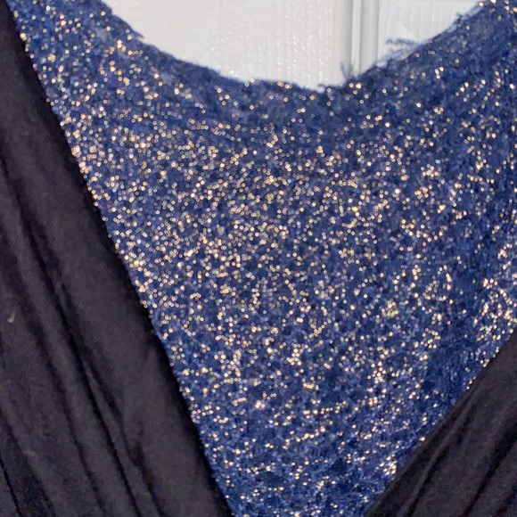 Free People black and silver mini/mid assymetrical hem. NWT size small - Picture 6 of 7